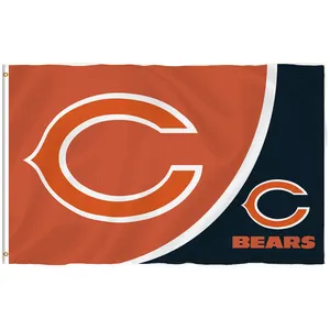 NFL Hot Sell Promotional Product CHICAGO BEARS Flags 3x5 ft 100% Polyester Super Bowl Custom CHICAGO BEARS Flags