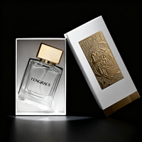 Flacon de parfum rectangulaire en verre transparent de luxe, nouveau design, haute qualité, avec pulvérisateur à pompe, capacité 50 ml, impression sérigraphique