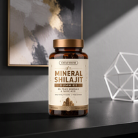 Gummies de Shilajit Pur de l'Himalaya Halal OEM, Bonbons Gommeux de Shilajit, Marque Privée, Aliment Naturel, 3000mg