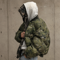 Blouson bomber court zippé camouflage personnalisé en polyester et coton pour homme, style baseball