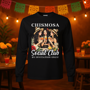 T-shirt à manches longues Chismosa Social Club, design mexicain pour fête et cocktail - Product Image 3