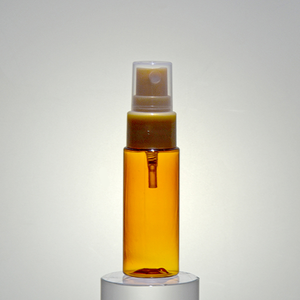 Flacon cosmétique en plastique PET rond de 26 ml/25 ml, couleur ambre <span class=keywords><strong>fauve</strong></span>, pour lotion ou huile essentielle, avec bouchon à <span class=keywords><strong>disque</strong></span>, sérigraphié, pour vaporisateur d'alcool - Product Image 2