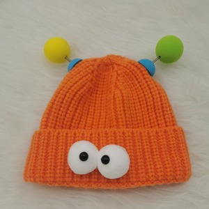 Cappello lavorato a maglia per bambini piccoli mostri 2025 con occhi grandi del cartone animato autunno/inverno carino fatto a mano divertente cappello lavorato a maglia per bambini - Product Image 5