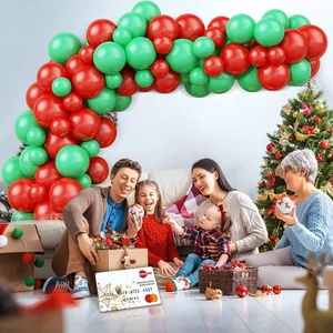 Kit de guirlande d'arche de ballons en <span class=keywords><strong>latex</strong></span> vert et rouge de 93 pièces pour la décoration de fête de Noël, ballons de fond, décorations du Nouvel An - Product Image 3