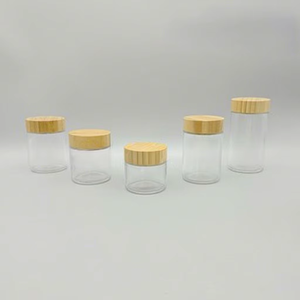 Envases Redondos <span class=keywords><strong>de</strong></span> Bambú <span class=keywords><strong>de</strong></span> 90 ml, Frascos <span class=keywords><strong>de</strong></span> Vidrio Cosméticos Vacíos, Fabricante YMP HM-096 con Tapa <span class=keywords><strong>de</strong></span> Bambú - Product Image 3