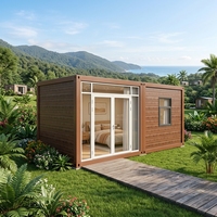 Cabane de Vacances Détachable Préfabriquée en Conteneur, Hébergement Touristique en Acier de 20 Pieds