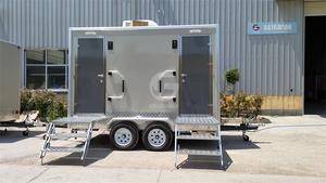 Di động hiện đại VIP nhà vệ sinh Trailer dễ dàng làm sạch nhà vệ sinh di động với vòi hoa sen cho sử dụng ngoài trời - Product Image 2