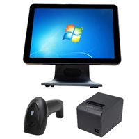 Machine POS de 15 pouces/système POS/caisse enregistreuse écran tactile tout en un système de point de vente avec imprimante thermique, scanner