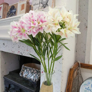 Huis-En Bruiloftdecoratie Kunstmatig Plastic Leliestengels Bloemstuk & Boomplant Voor Decoraties - Product Image 6