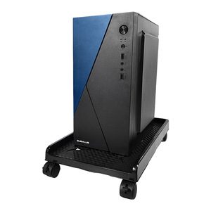 Desktop Computer Rack Bracket Universal Height Adjustable Shelf Movable Base For Desk Neatening Storage Rectangle Black - Product Image 3