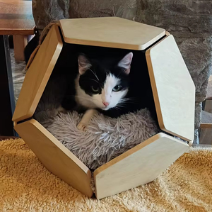 Nuevo Diseño de Cueva Geométrica Desmontable para Mascotas, Muebles de Madera para Mascotas, Jaula para Perros y Gatos, para Exteriores, para Todas las Estaciones - Product Image 4