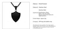 Nouveau Collier Pendentif Tendance Punk Rock en Acier Inoxydable Argenté Plaqué Rhodium pour Homme