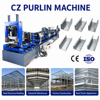Ligne de machines de formage à froid pour poutrelles interchangeables CZ avec moteur pour usage en toiture