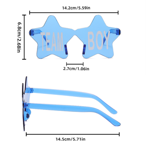 Gafas de revelación de género en forma de estrella para fiesta, lentes rosas azules, gafas novedosas divertidas para Baby Shower, anuncio de género, celebración - Product Image 5