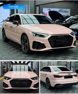 Film de protection de carrosserie automobile en PVC cristal métallique argenté Alexandria gris argenté givré, film de changement de couleur PET à coller à sec, rouleau complet - Product Image 5