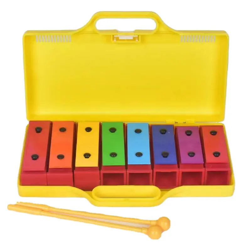 China Supplier Wholesale Kid Wooden Rainbow Blocks Music Toy For Baby Bass Xylophone