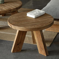 Ensemble de tables basses rondes en bois modernes, faciles à nettoyer, tables gigognes, décoration contemporaine pour le salon