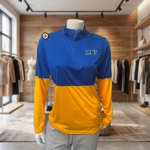 Sigma เสื้อสวมหัวปักสองสีแกมม่า Rho ผ้าโพลีเอสเตอร์สำหรับสตรีเสื้อสวมหัวปักสโมสรเสื้อออกแบบได้ตามต้องการ - Product Image 3