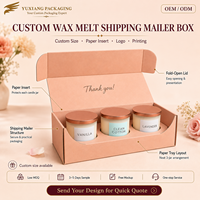 Boîte d'expédition personnalisée pour bougies et cire fondante avec insert en papier pour emballage de coffret cadeau de bougies