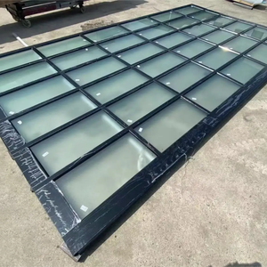 <span class=keywords><strong>Porte</strong></span> <span class=keywords><strong>de</strong></span> <span class=keywords><strong>garage</strong></span> automatique moderne en aluminium sur mesure avec surface en verre et âme en <span class=keywords><strong>mousse</strong></span> pour villas résidentielles - Product Image 3
