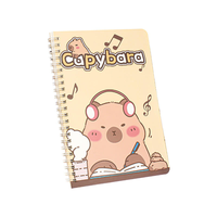 Cuaderno Capibala A5 con espiral, para estudiantes y oficina, con tapa horizontal, de alta estética y personalizable.
