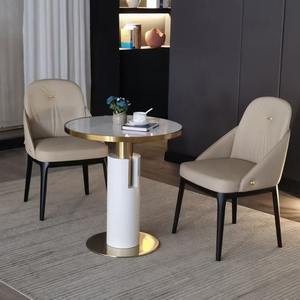 Wdy ชุดโต๊ะกาแฟหินอ่อนทรงกลม, หรูหราทันสมัยสไตล์นอร์ดิกชุดโต๊ะกาแฟ - Product Image 2