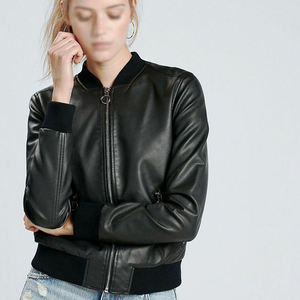 Fournisseur en gros du Bangladesh, vestes bomber en cuir véritable pour femmes, doublure en viscose, coupe-vent, séchage rapide, mode streetwear - Product Image 4