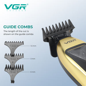 Recortadora de Pelo Profesional para Hombre <span class=keywords><strong>VGR</strong></span> V-994 con Cuchilla DLC y <span class=keywords><strong>Motor</strong></span> Vector de 8000-10000 RPM Recargable para Barbero - Product Image 5
