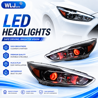 Ensemble de phares WLJ pour Ford Focus Mk3 2015 Facelift Upgrade Style RS Noir Fumé LED avec clignotants dynamiques séquentiels