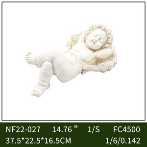 Statue d'ange chérubin endormi en résine effet <span class=keywords><strong>pierre</strong></span> antique pour la décoration de jardin - Product Image 2