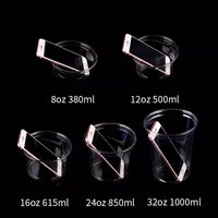 Promotie 16Oz 117Mm 650Ml Ronde Vorm Plastic Salade Fruit Groente Noten Deli Container Beker Met Deksel