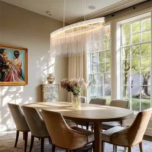 Lustres modernes à pampilles LED pour cuisine, bureau commercial et salle à manger, <span class=keywords><strong>avec</strong></span> chaîne à pampilles - Product Image 1