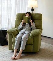 Fauteuil inclinable manuel VOXHOME Cloud Puff, fauteuil à bascule, fauteuil inclinable pour salon, meubles de salon, canapé en tissu doux, fauteuil de détente