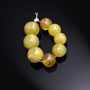 Pierre précieuse de Titanite Sphene naturelle 6mm-8mm perles rondes lisses en vrac perles de pierres précieuses semi-précieuses sphènes extrêmement rares pour bijoux - Product Image 6