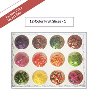 Cross-border nagelkunst fruitplakjes bloemen vlinder kerst DIY sieraden slime materialen papieren doos verpakking