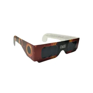 High quality Factory Supplier Solar Eclipse glasses customized color logo Paper Viewing Glasses ISO Solar Eclipse Glasses