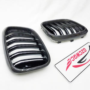 Gril Bumper Depan Serat Karbon Model Double Line untuk BMW X3 X4 G01 G02 2018-2020 Upgrade Gaya <span class=keywords><strong>M</strong></span> Aksesoris Mobil Hood Grill - Product Image 3