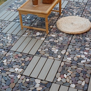 Interlock ngoài trời không thấm nước decking gạch 300*300mm tự nhiên tự làm đá sàn gạch - Product Image 3