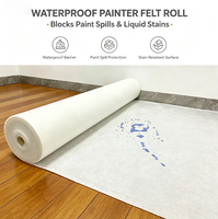 Rouleau de feutre auto-adhésif pour peintre, couleur et logo personnalisés, protection de sol non tissée résistante à la peinture et au vernis pour la décoration intérieure