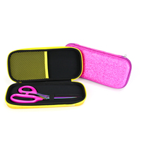 Boîte à ciseaux en PU à paillettes personnalisée mallette à outils colorée et antichoc en EVA mallette à outils portable pour la coupe de cheveux de voyage