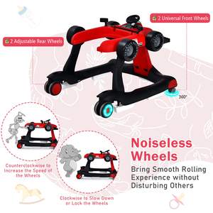 Andador de bebé multiusos ASTM 4 en 1 con asiento cómodo, vehículo para montar con ruedas para niños, para caminar, montar y jugar - Product Image 5