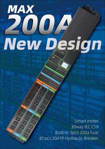 หน่วยจ่ายไฟ30พอร์ต C19 3เฟสสำหรับเครื่องทำเหมือง200A PDU พร้อมแผ่นโลหะทนทานสำหรับเครื่องทำเหมือง - Product Image 5