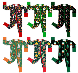 Goede kwaliteit groothandel herfst/winter bamboe romper met schattig printje, geschikt voor dagelijks gebruik, zacht en warm baby jumpsuit - Product Image 3