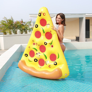 Nouveau matelas flottant gonflable géant en forme de <span class=keywords><strong>pizza</strong></span>, canapé-lit pliable pour l'eau, hamac 165x138cm - Product Image 1