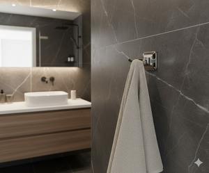 Crochet double mural classique en alliage de zinc finition chromée pour salle de bain et hôtel en stock - Product Image 3