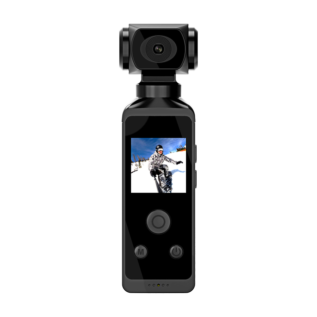 Mini 4K HD Waterproof Sports Action Pocket Camera with 270 Degree Rotating Lens Wifi Connection for Outdoor Adventure Recording