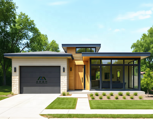 Villa moderne préfabriquée avec garage, conforme aux normes australiennes, maison modulaire préfabriquée, maisonnette préfabriquée, structure en acier - Product Image 2