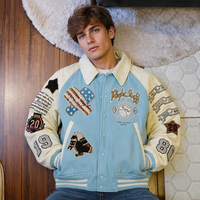 Produit tendance 2027, veste en cuir PU pour homme, vestes varsity, veste en cuir personnalisée pour homme, OEM ODM