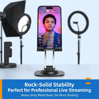 360 °   Support rotatif pour téléphone et tablette |   Base métallique pliable à double axe |   Support de bureau lesté antidérapant |   Support Q17 pour Office Live