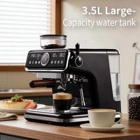 Cafetera Espresso Semiautomática con Molinillo de Granos Integrado, Interfaz en Español y Francés, para Auto y Autocaravana